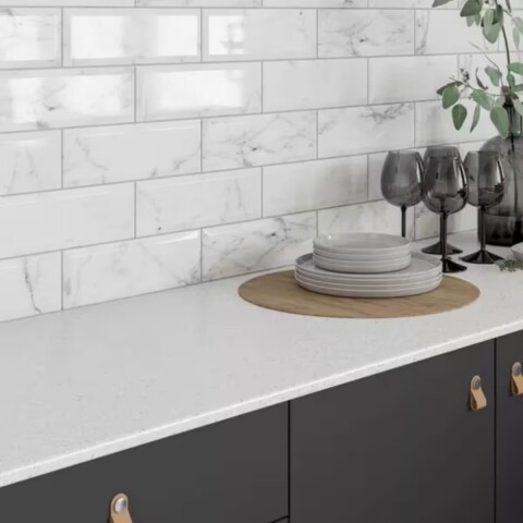 Cerámica para pared Metro Calacata 31x54 cm Brillante Cerámica Para Pared Metro Calacata 31x54 Cm Brillante