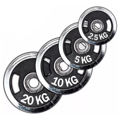 Disco Olímpico 2.5K C/ Agarre Expert Cromado Pesa P/ Barras y mancuernas Fit014002-2k5