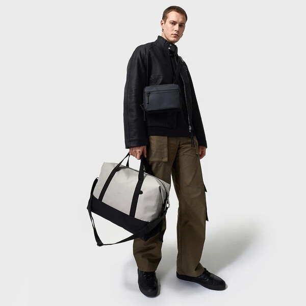 Bolso Deportivo Gastón Luga Dash Duffel Impermeable C/correa Color Gris