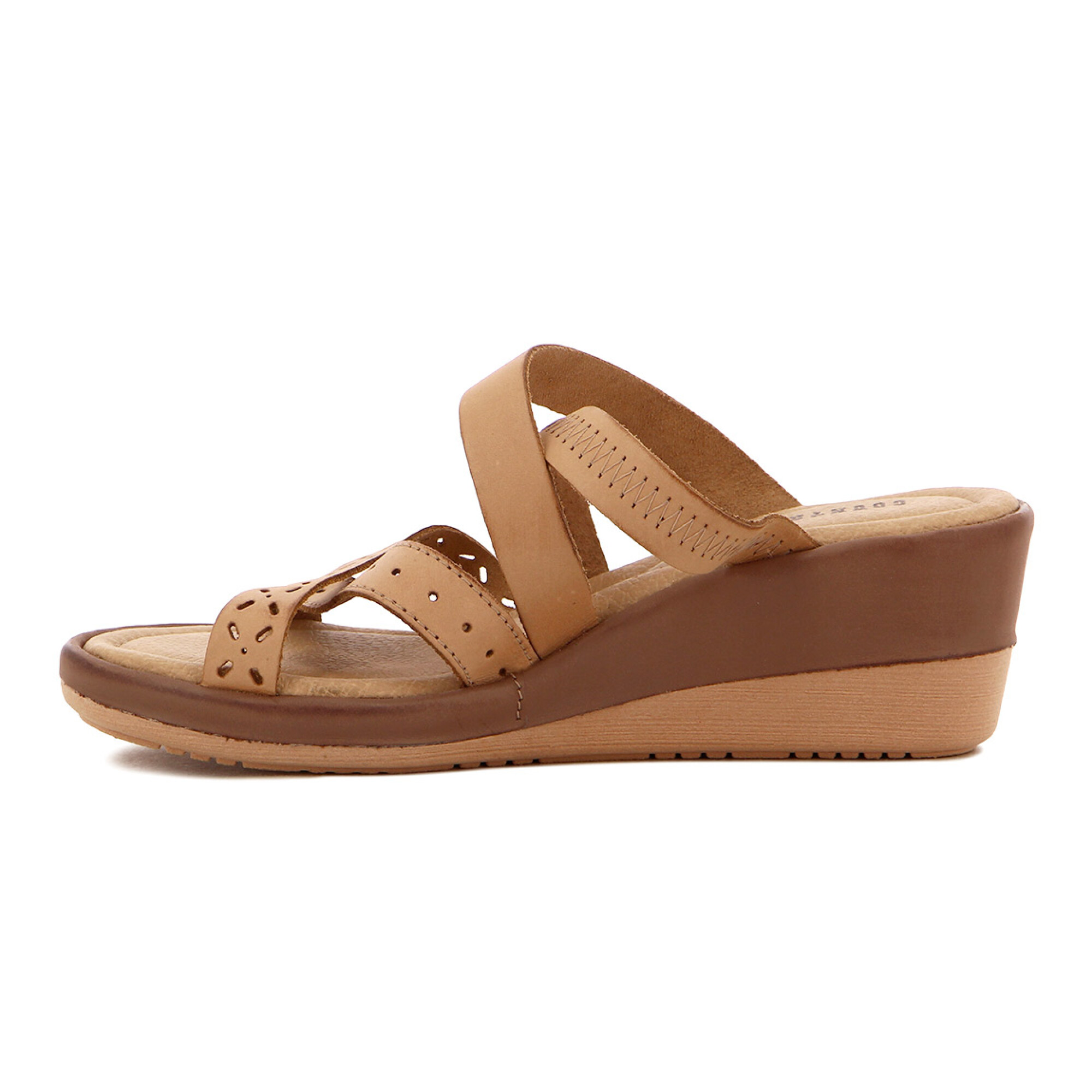 Country Sandalia Casual Taco Corrido C tiras Cruzadas Amarillo