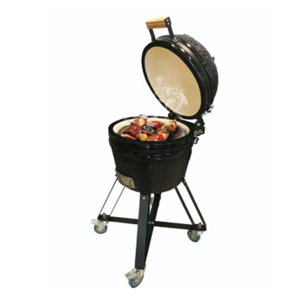 Horno Kamado A Carbón Cerámica Refractaria Parrilla 33cm PARRILLA FIRE KING KAMADO 16" NEGRO FT16