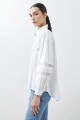 Camisa romántica blanco