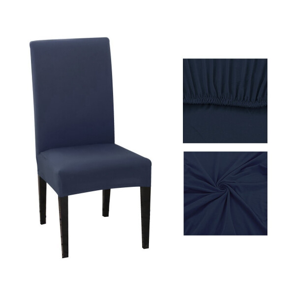 Funda Cubre Sillas Universal Comedor Elastizada Lavable X4 Variante Color Azul