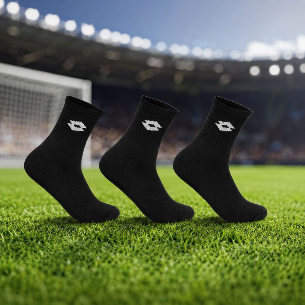 Medias Largas Tripack Lotto 35/38 negro 