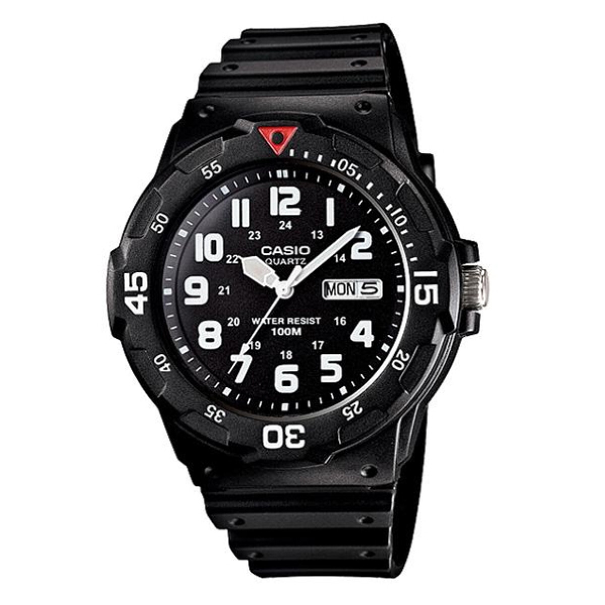 Reloj CASIO MRW200H-1BVDF Resina Negro Esfera 44mm 