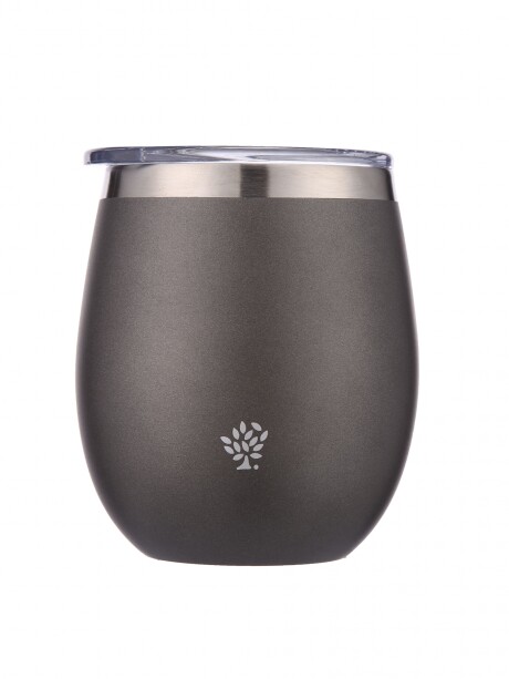 Mate Acero Inox. con Tapa Gris Metalizado