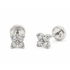 Caravanas Lía Abridores en Oro Blanco 18k. con Brillantes. Caravanas Lía Abridores en Oro Blanco 18k. con Brillantes.