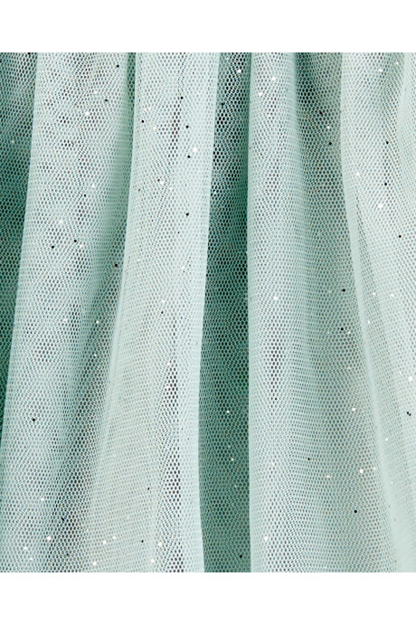 Pollera de algodón con tul y brillos Pollera de algodón con tul y brillos