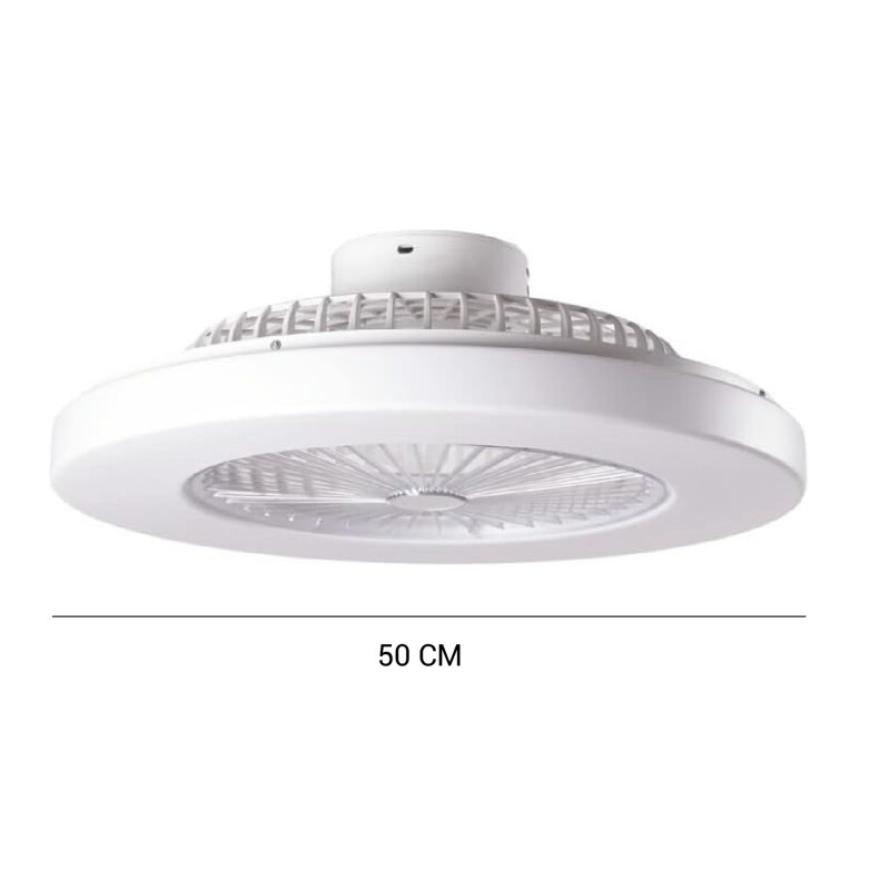 VENTILADOR DE TECHO DETROIT 20W Luminaria LED y Ventilador de Techo con Control Remoto CCT Detroit Blanco