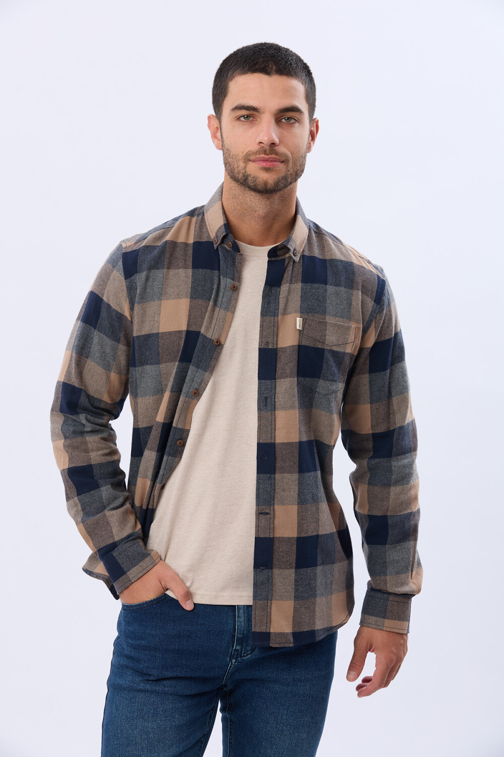 CAMISA DE VIYELA Gris