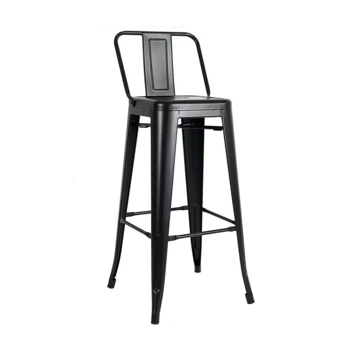 Taburete Con Respaldo Tolix Negro 5449 