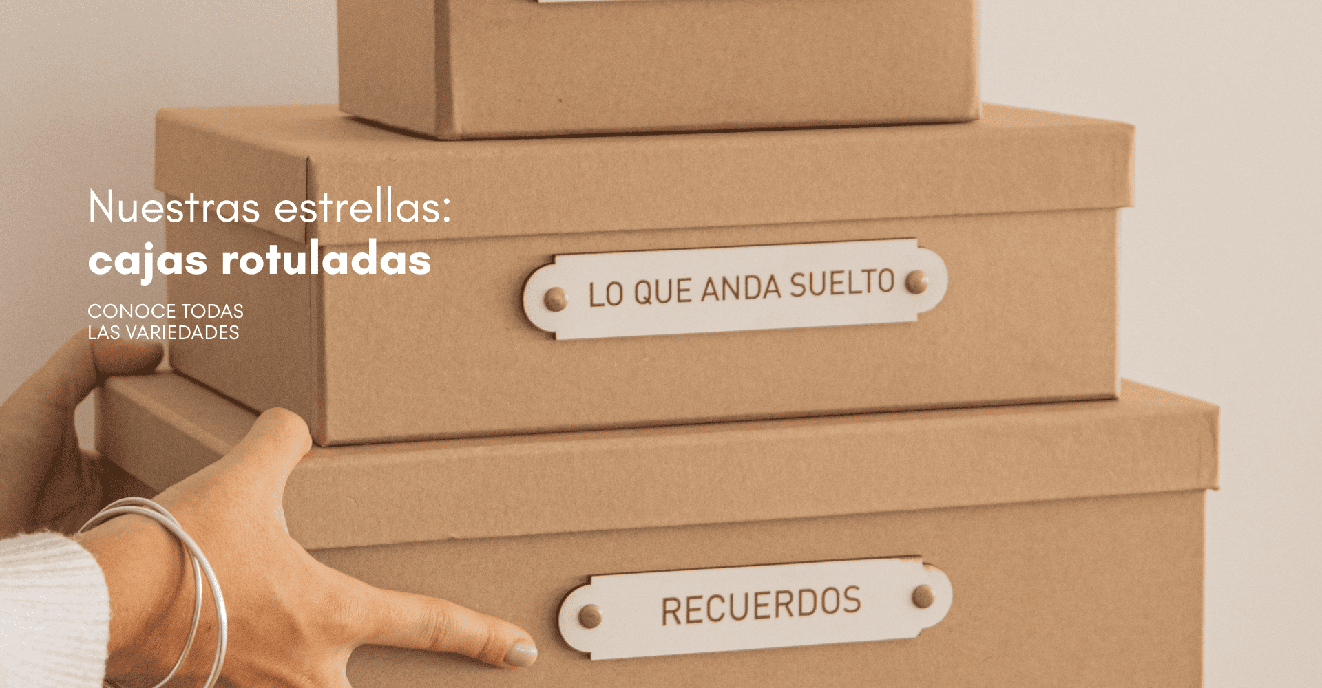 cajas rotuladas
