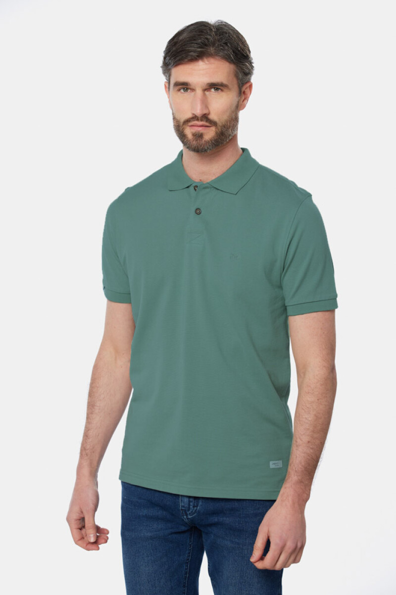 REMERA POLO PIQUE LISA - Petroleo 