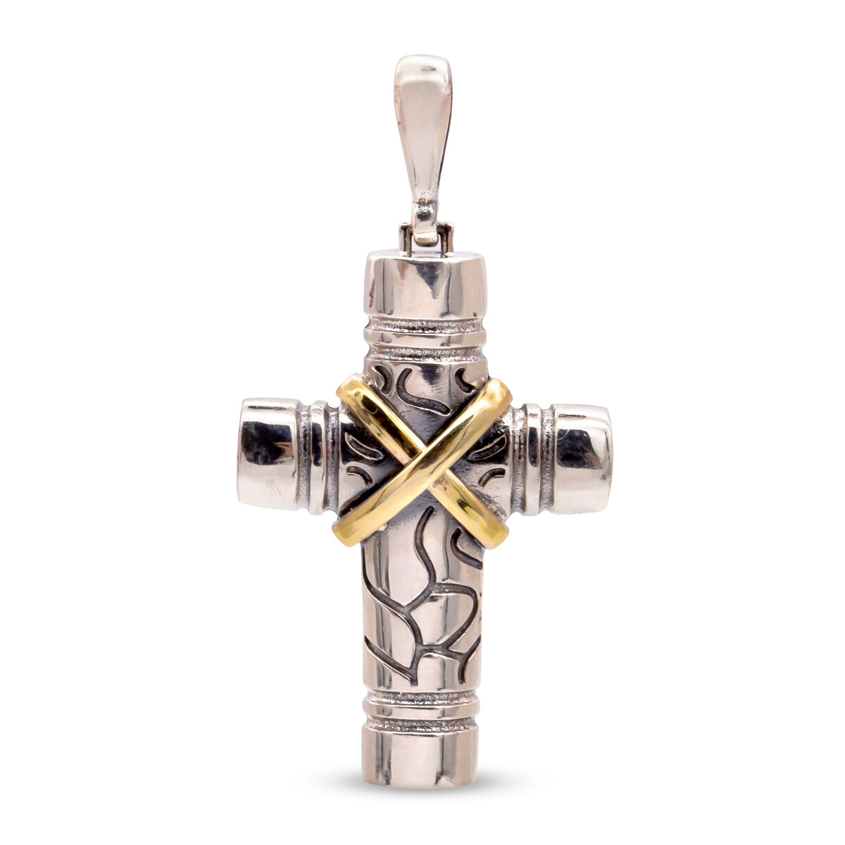 Cruz de plata 925 y double en oro 18 ktes. 
