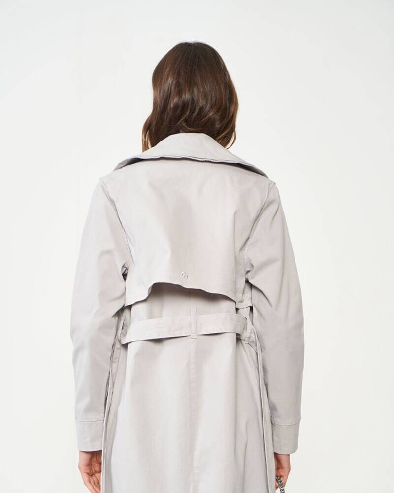 TRENCH LARGO GRIS DE JEAN GRIS