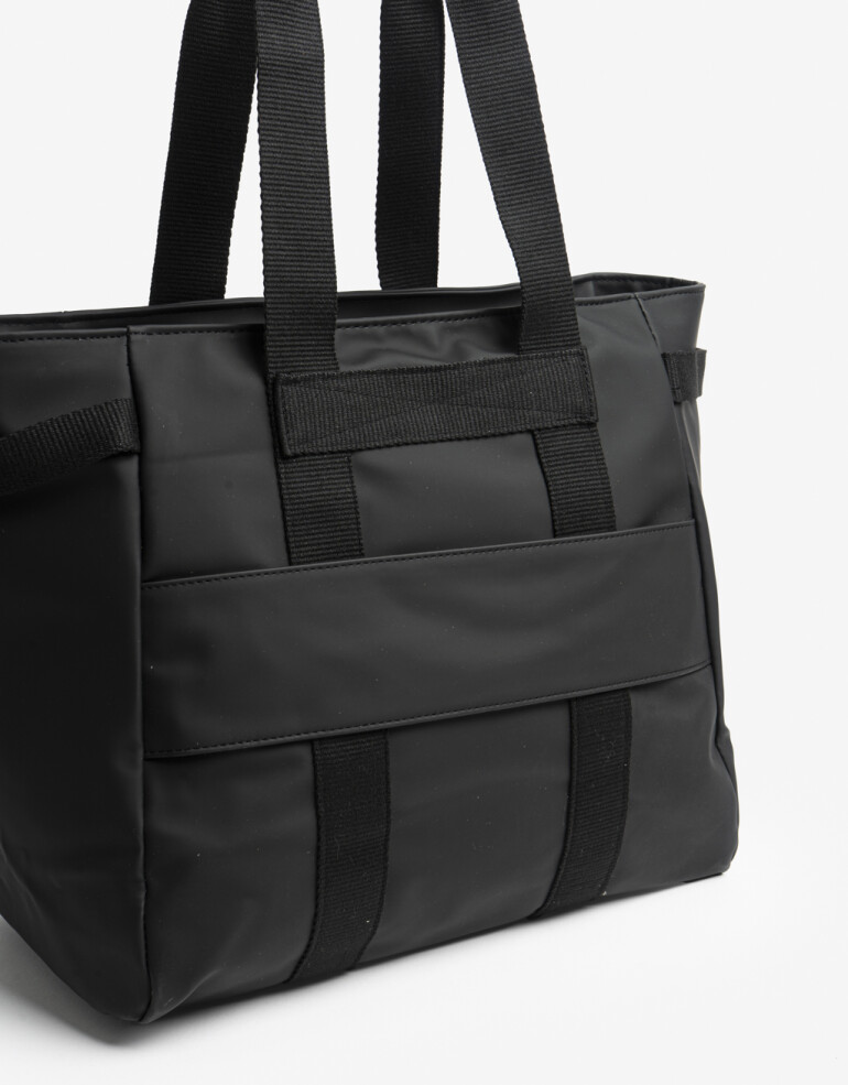 Shopper Engomado Cartera Formato Shopper Rue Du Voyage - Negro