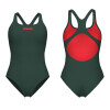 Malla De Natación Entrenamiento Para Mujer Arena Women's Team Swimsuit Swim Pro Solid Verde