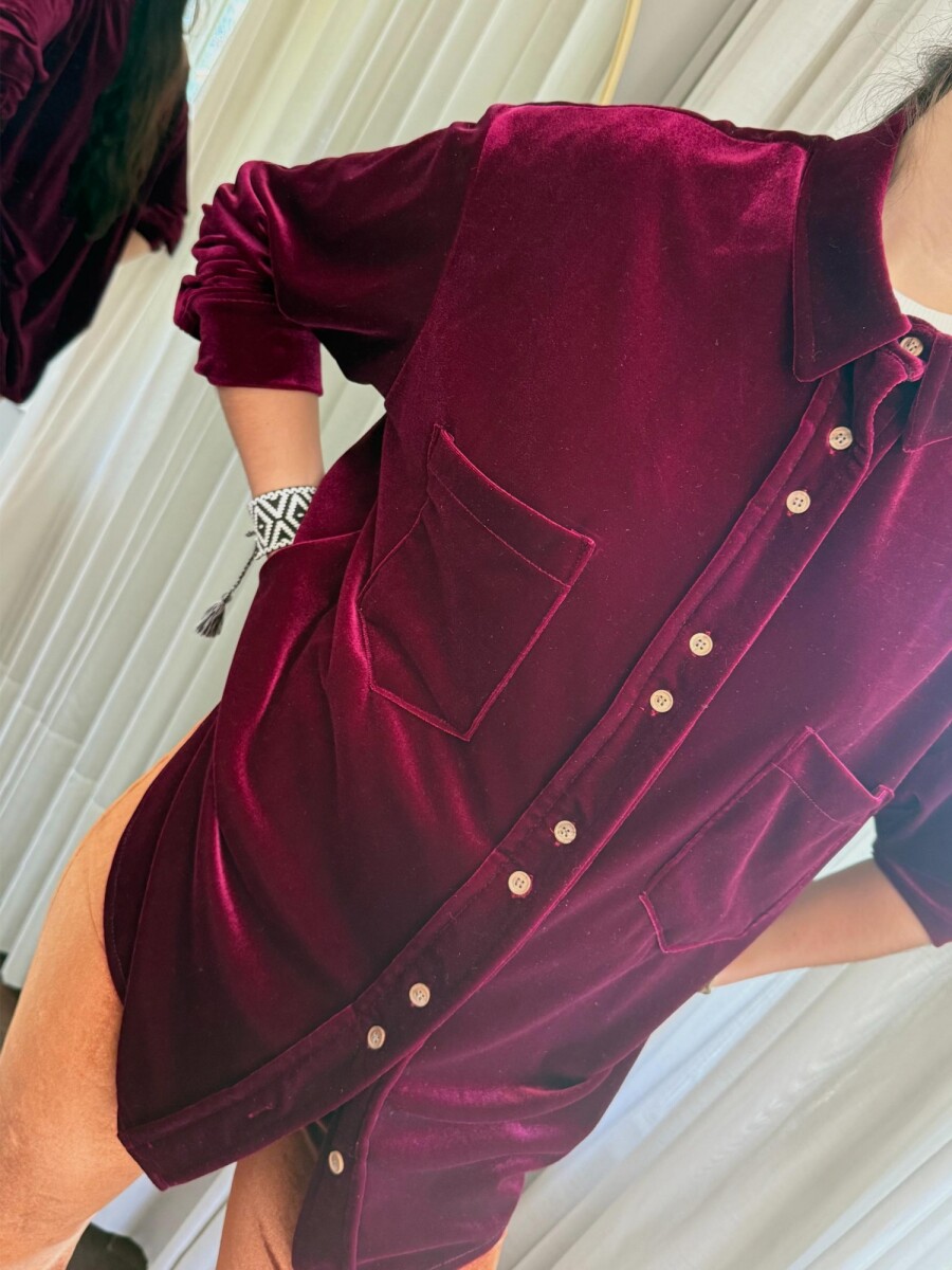 Camisa Bimba Velvet - Uva 