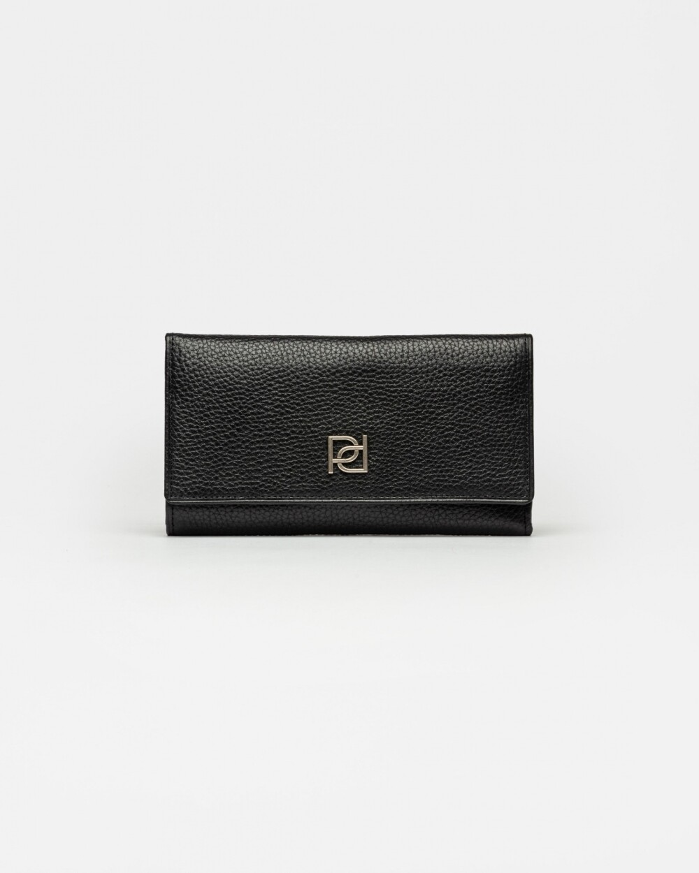 Billetera Cloe en cuero graneado Negro