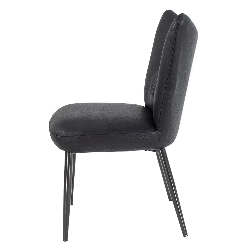 Silla De Comedor Ecocuero Super Acolchonada Negro