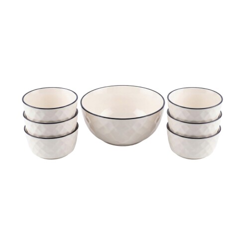 SET BOWL CERAMICA BLANCO 7PZAS Unica