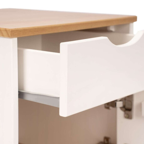 Mesa de Luz 1 puerta 1 cajion Li­nea Niordica Roble/Blanco
