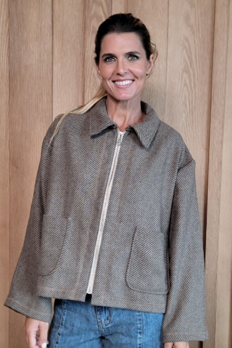 Chaqueta Manhattan Espigado beige