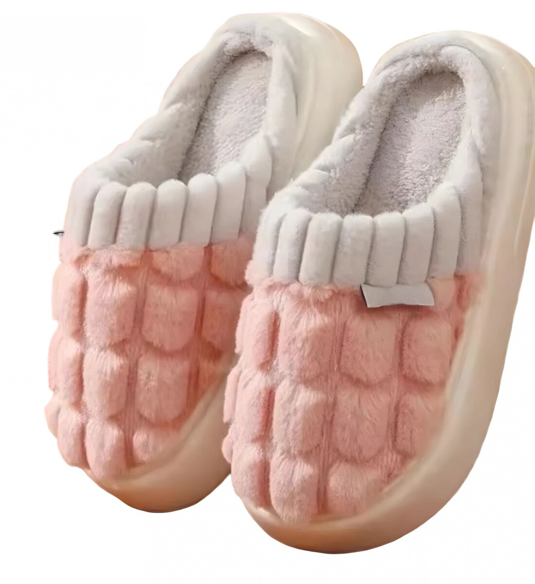 Pantufla de Felpa Super Abrigadas Antideslizante Unisex - Rosa 