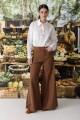 PANTALON WIDE XL LINEN SS26 Chocolate