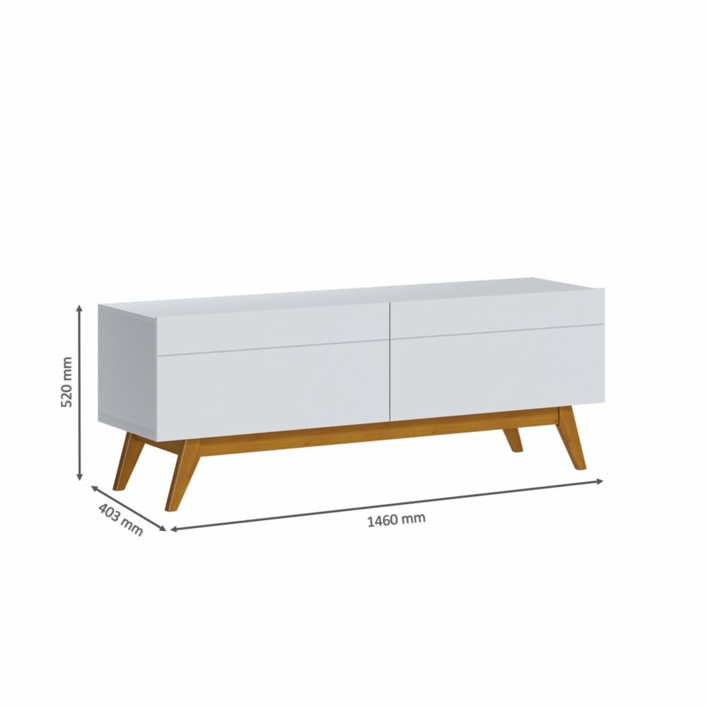 Rack para TV - Stand Classic 1.4 - Linea Manhattan Blanco/Blanco