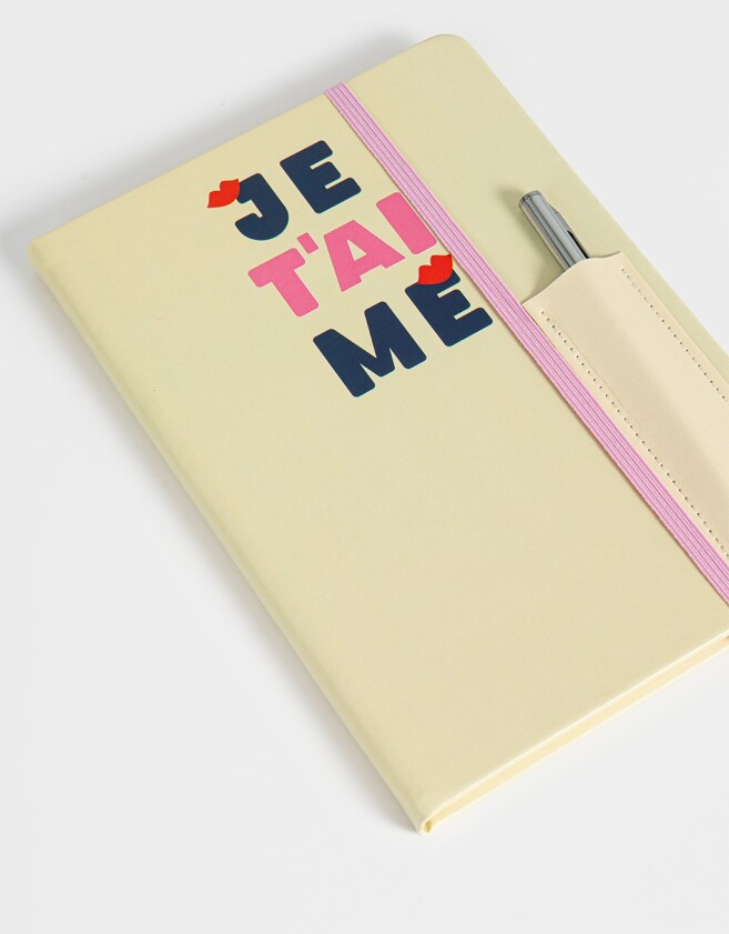 Librería Sets Set De Cuaderno Y Lapicera 'je T'aime' - Combinacion Multicolor