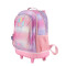 Mochila Infantil Trendy Good Vibes con rueditas Rosa - Violeta