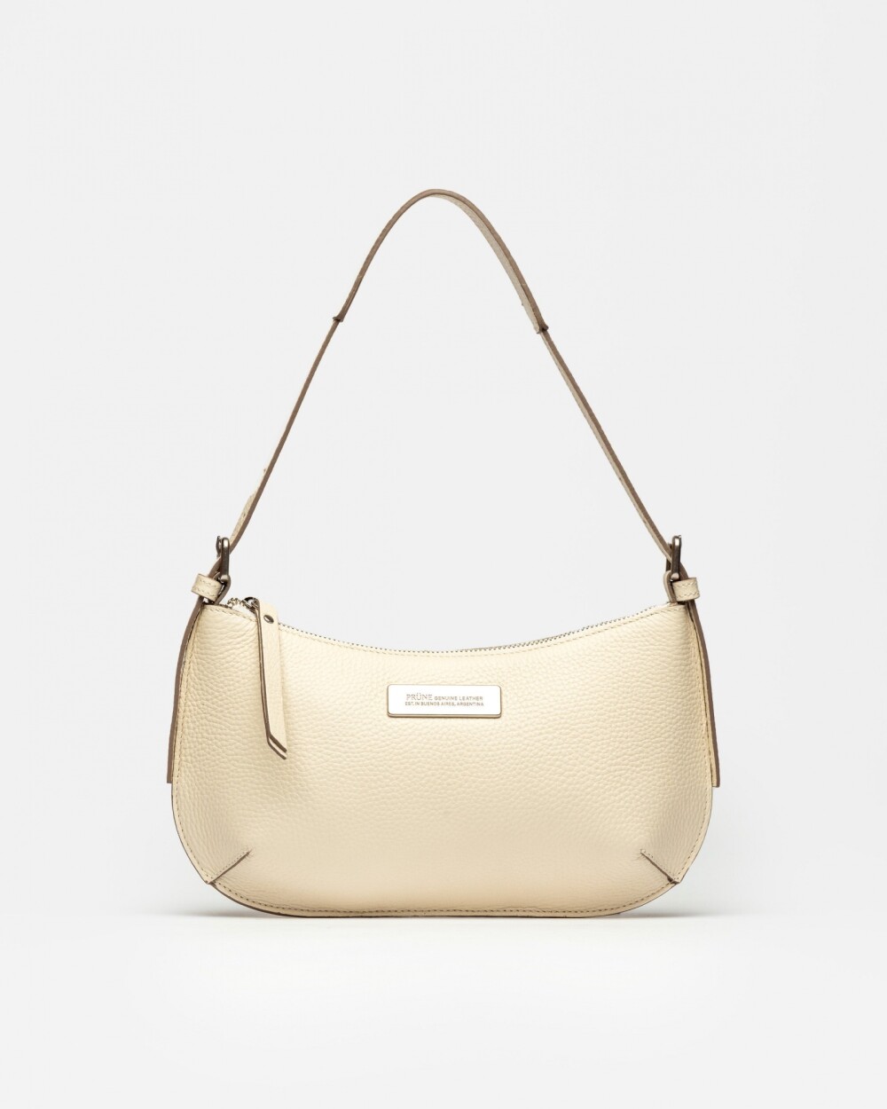 Cartera al hombro Mia en cuero graneado Cotton