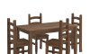 Juego De Comedor 4 Sillas - Corona - Madera Oscuro