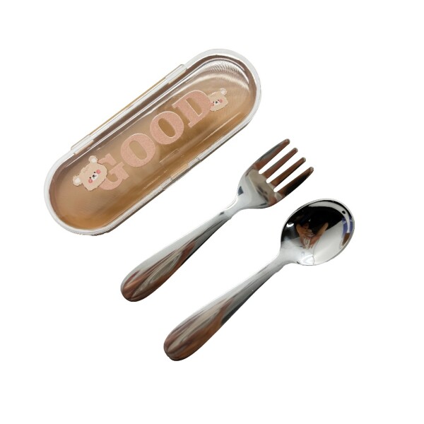 Cubiertos cartoons beige