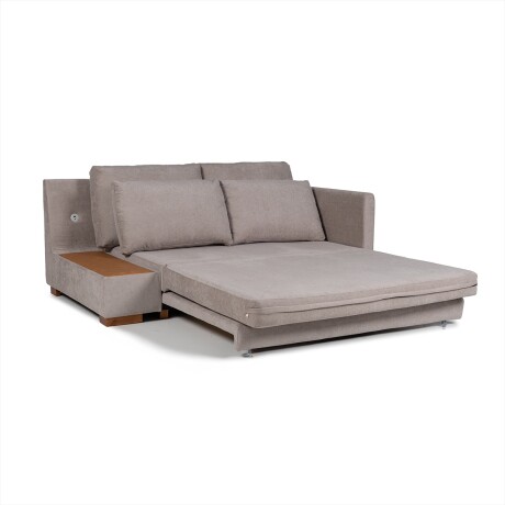 Sofá Cama Niki - Con mesa - Tela Microfibra 10287 (Tostado)