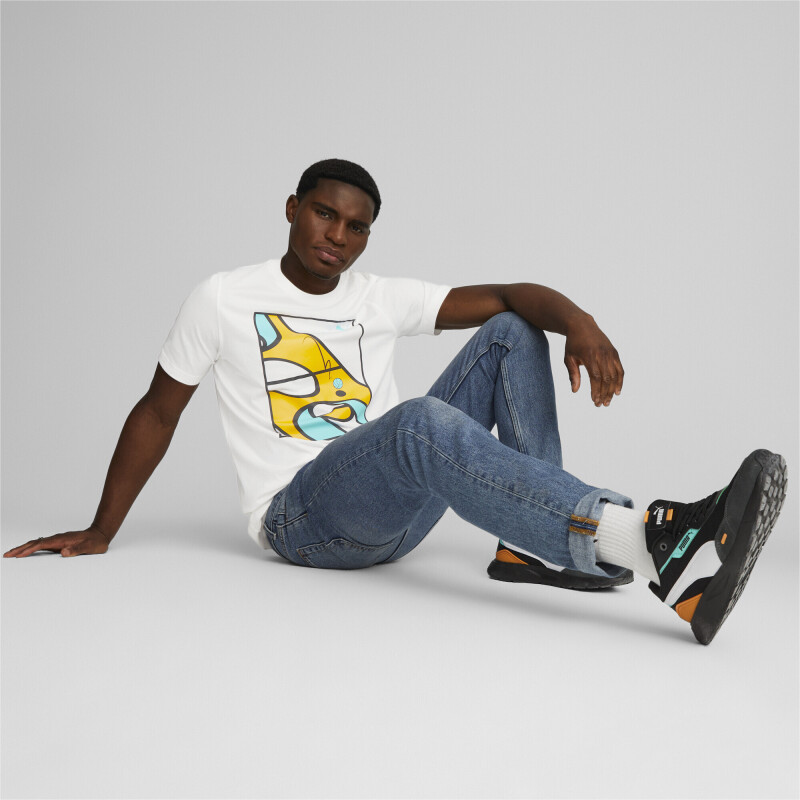 Remera Puma Graphics Court Tee de Hombre - 674481 02 Blanco