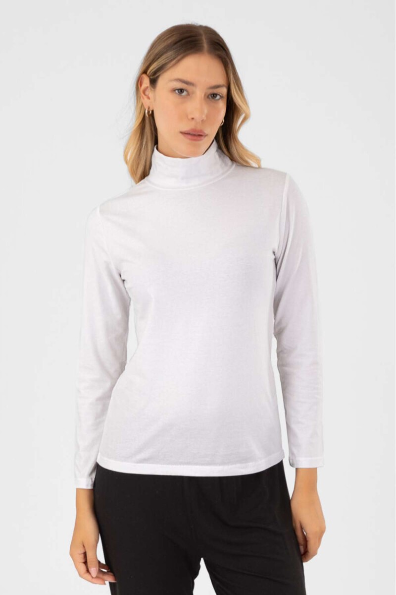 Polera algodón elastano - Blanco 