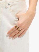Set De Anillos Con Detalle De Color multicolor