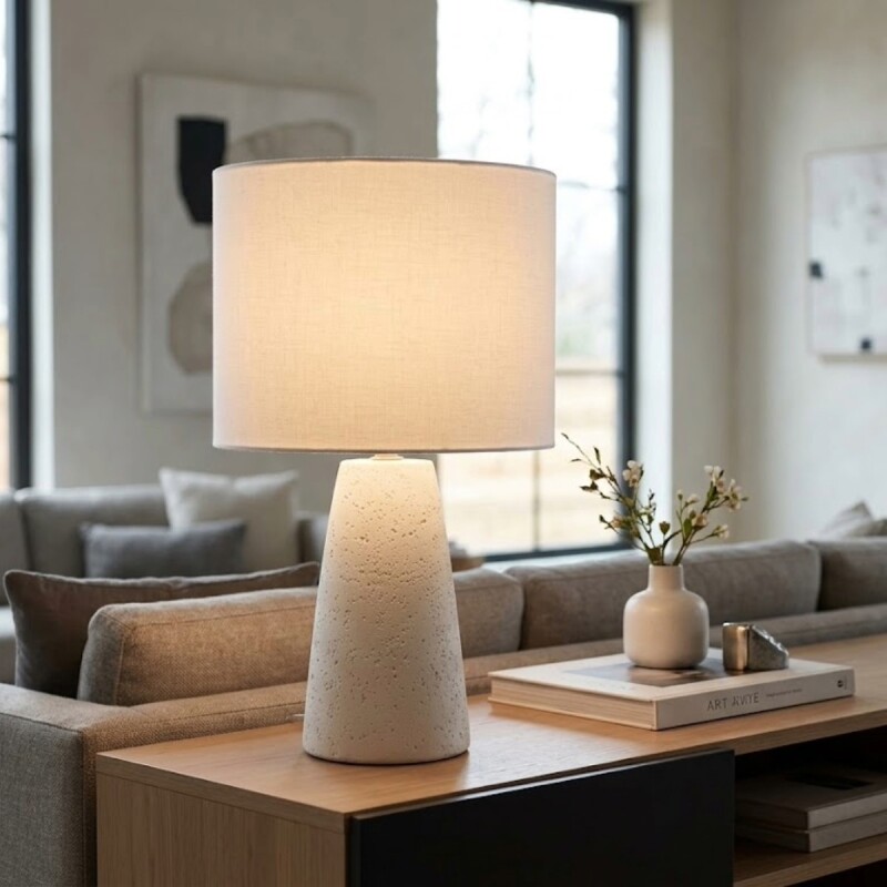 LAMPARA BLANCA P/MESA 29.5X48CM Unica