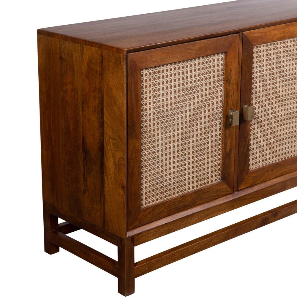 APARADOR MADERA NATURAL-BEIGE CANE