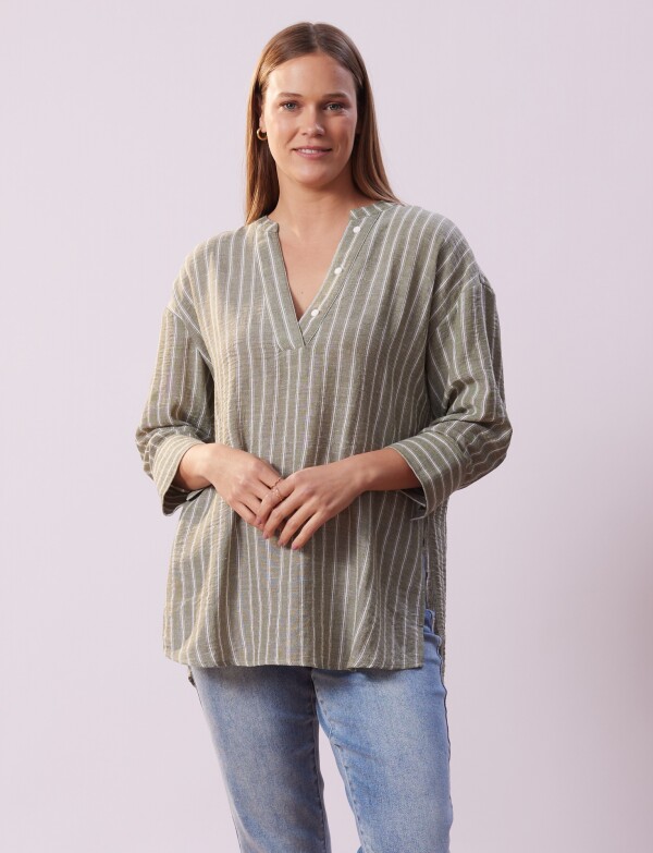 Blusa Lineas VERDE/MULTI