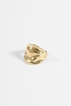 Anillo acero ajustable texture dorado