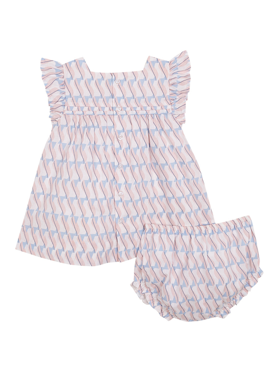 Vestido Estampado Geometrico Piedra