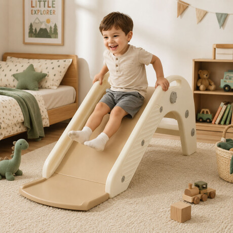 Tobogán Infantil Plástico Resistente Para Niños Beige