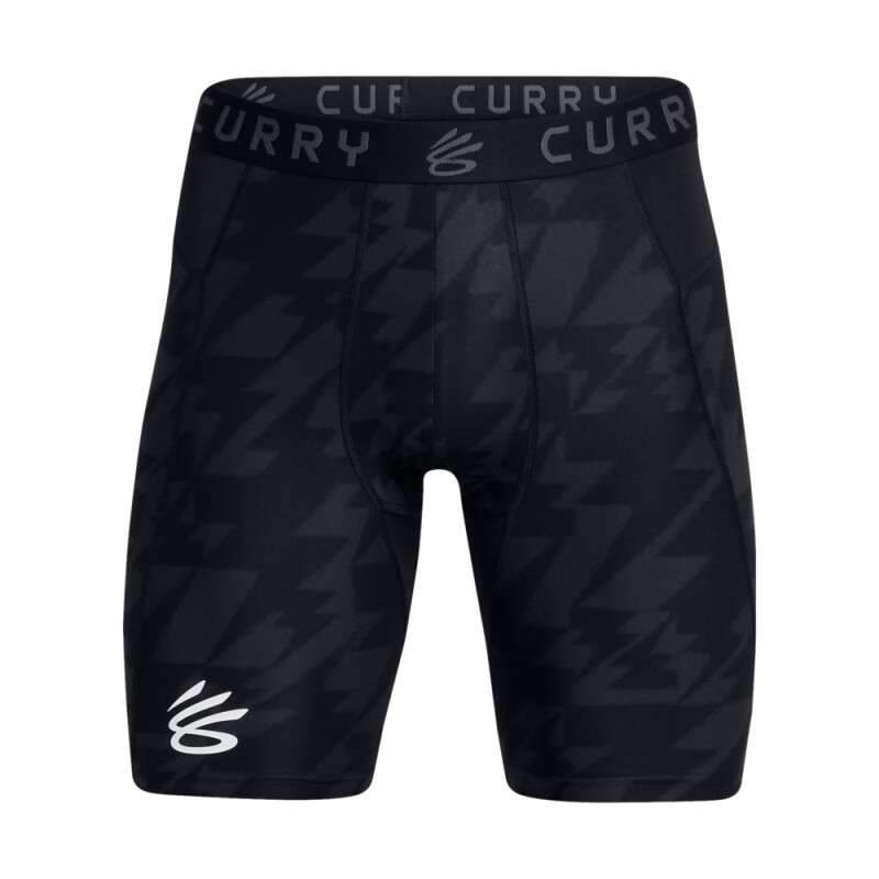 UA Curry HG Prtd Shorts-ORG BLK-002
