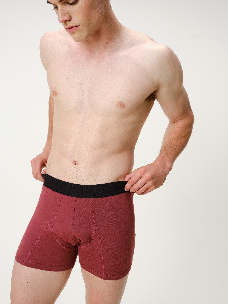 Boxer Algodón - Bordo 
