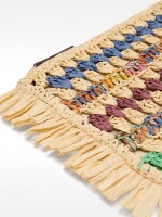 Bolso De Mano Multicolor Con Efecto Rafia multicolor