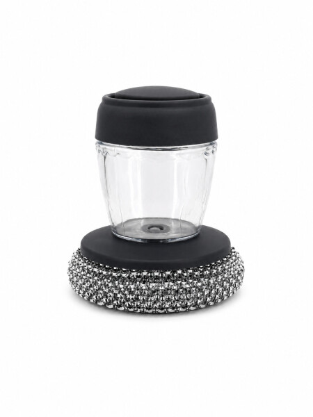 ESPONJA CON DISPENSADOR DE JABON GRIS