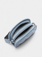 Bolso Bandolera Textura Suave Y Colgante azul